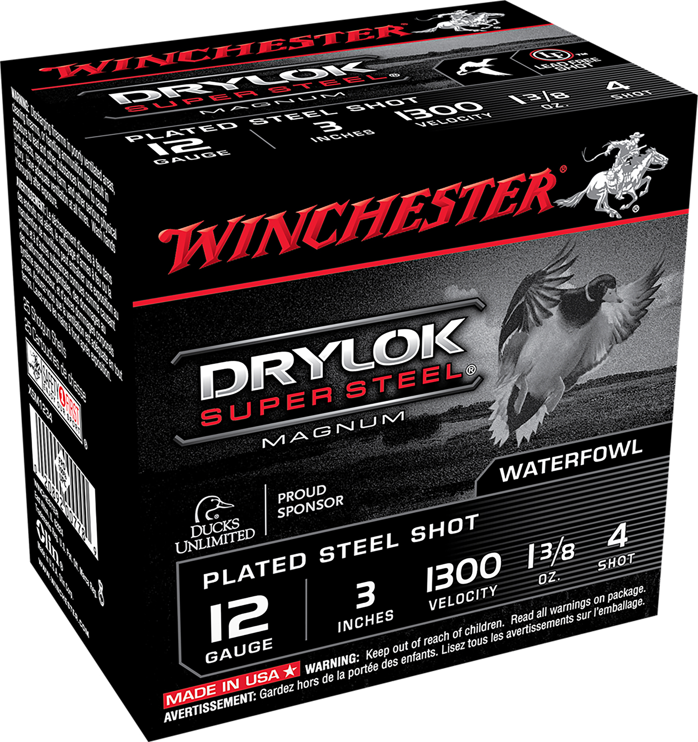Winchester Ammo XSM1234 Drylok Super Steel Magnum 12Gauge 3" 1 3/8oz 4Shot 25 Per Box/10 Case