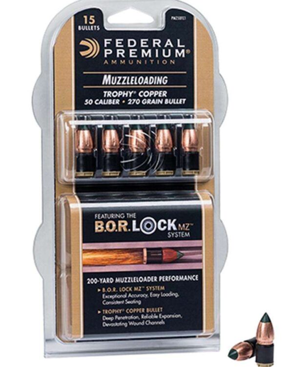 FEDERAL 270GR TROPHY COPPER MZ WITH B.O.R LOCK SYSTEM 15 RD/BX 10 BX/CS
