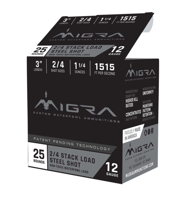 Migra Ammunitions M12S46 Staxd  12Gauge 3" 1 1/4oz 4/6Shot 25/10 *Sold by the case