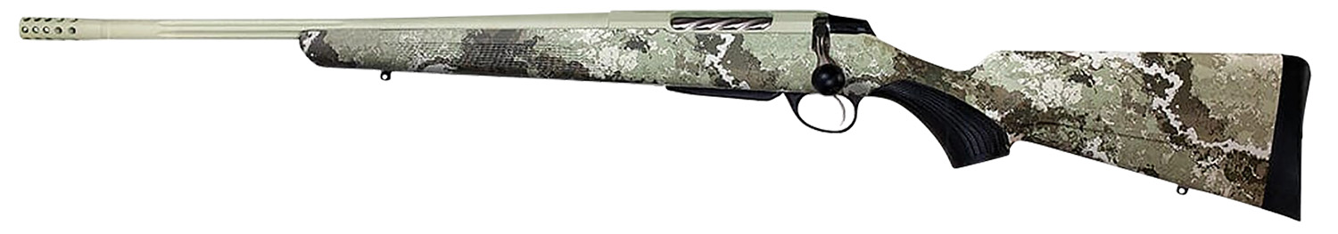 Tikka JRTXVA416 T3x Lite 308 Win 3+1 20" Fluted/Threaded, Desert Verde Cerakote Barrel/Rec, Veil Alpine Synthetic Stock, Interchangeable Grip, Muzzle Brake Left Hand