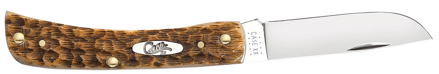 CASE 00245 AMBER BONE PEACH SEED JIG SOD BUSTER JR