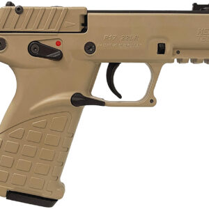 Kel-Tec P17DS P17  Compact Frame 22 LR 16+1 3.80" Black Steel Threaded Barrel, Desert Tan Serrated Slide Desert Tan Polymer Frame w/Picatinny Rail, Textured Grip Ambidextrous