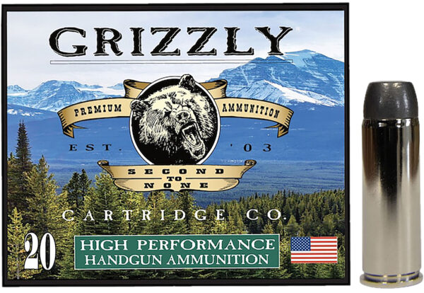 Grizzly Ammo GC45C4   45Colt 265gr Wide Flat Nose Gas Check 20 Per Box/10 Case