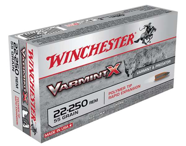 WINCHESTER VARMINT 22-250 55GR PT