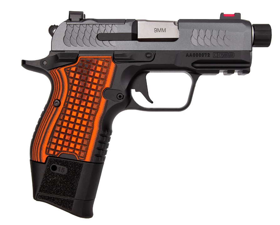 KIMBER CDS9 TWO-TONE ORANGE GRIPS ORRLTFS 9MM 3.64IN BARREL 15RD 3600004