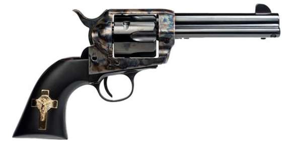 CIMARRON HOLY SMOKER 45LC REVLVR 4.75" W/ CROSS RH PW