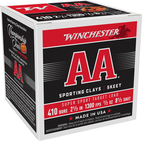 WINCHESTER AA 410 2.5" 1/2OZ - #8.5 1300FPS 250RD CASE LOT