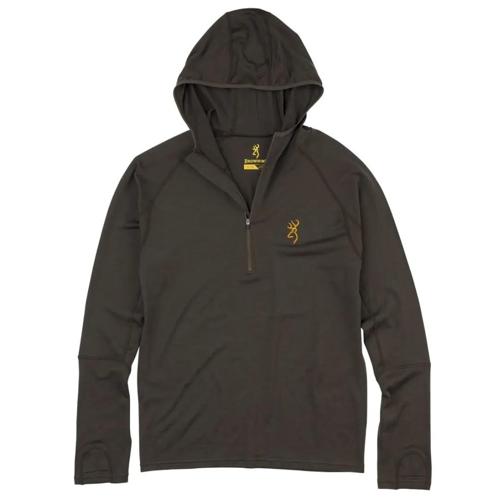 Browning Merino Hooded Shirt Major Brown S