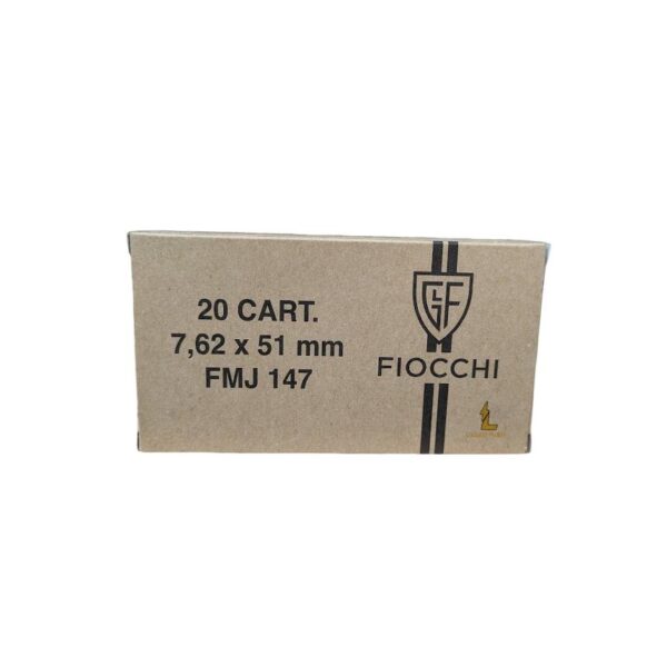 Fiocchi Range Dynamics Rifle Ammunition 7.62x51mm 147gr FMJ 20/ct