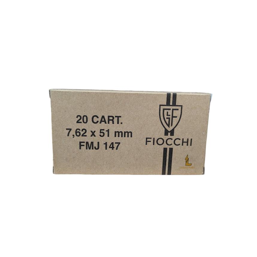 Fiocchi Range Dynamics Rifle Ammunition 7.62x51mm 147gr FMJ 20/ct