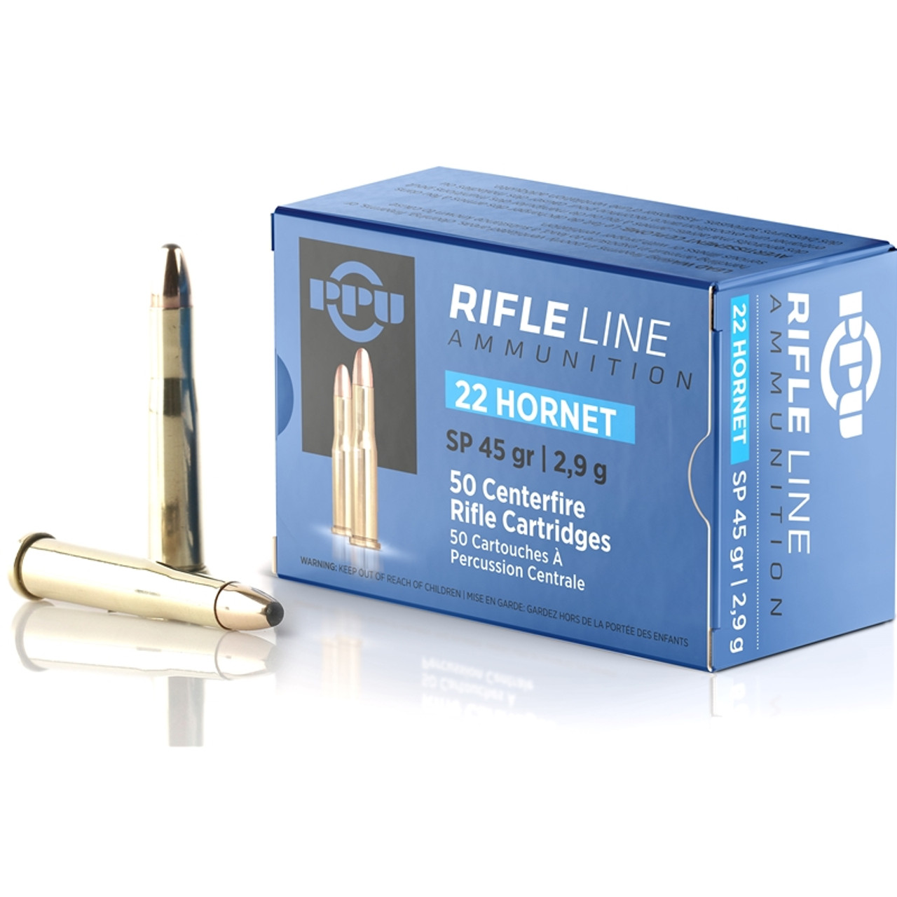 PPU 22 HORNET 45GR SP 50RD BOX 20 BOXES PER CASE