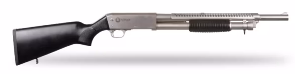 PANZER ARMS PA37 PUMP 18.5" NICKLE/BLK WOOD SHTG