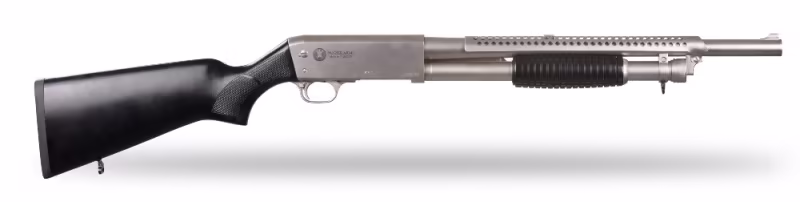 PANZER ARMS PA37 PUMP 18.5" NICKLE/BLK WOOD SHTG