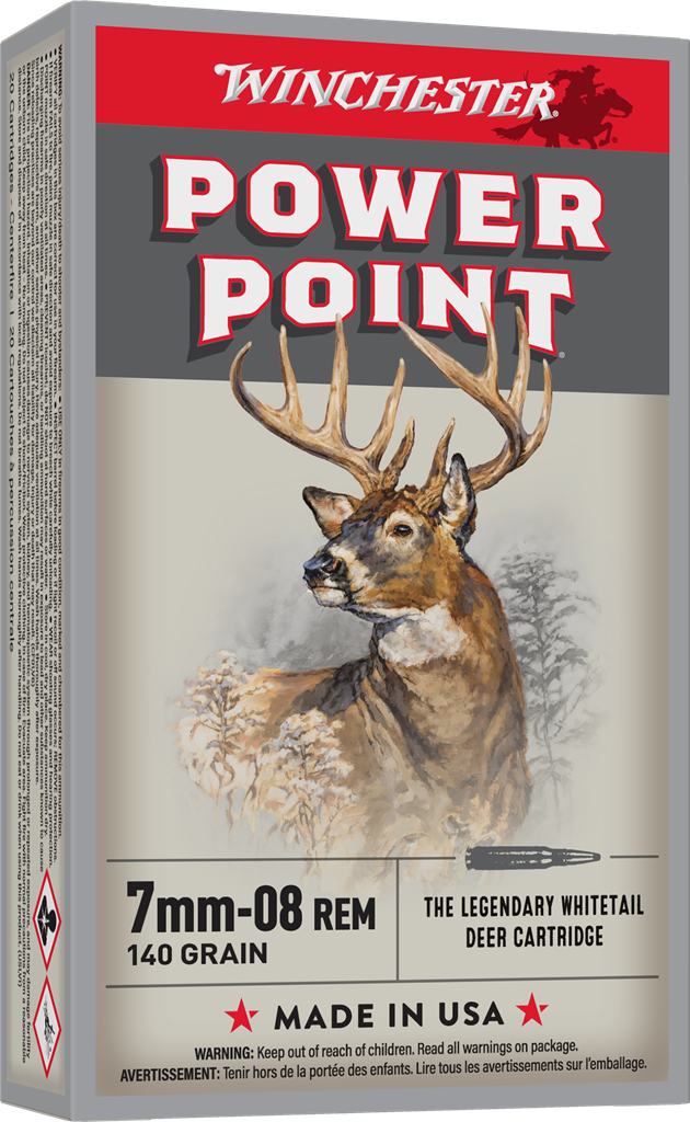 WINCHESTER POWER POINT 7MM-08 140GR 20RD BX 200RD CASE