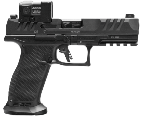 WALTHER PDP FS PROFESSIONAL ACRO 9MM 4.5" BLK 3-18RDS FLARED MAGWELL