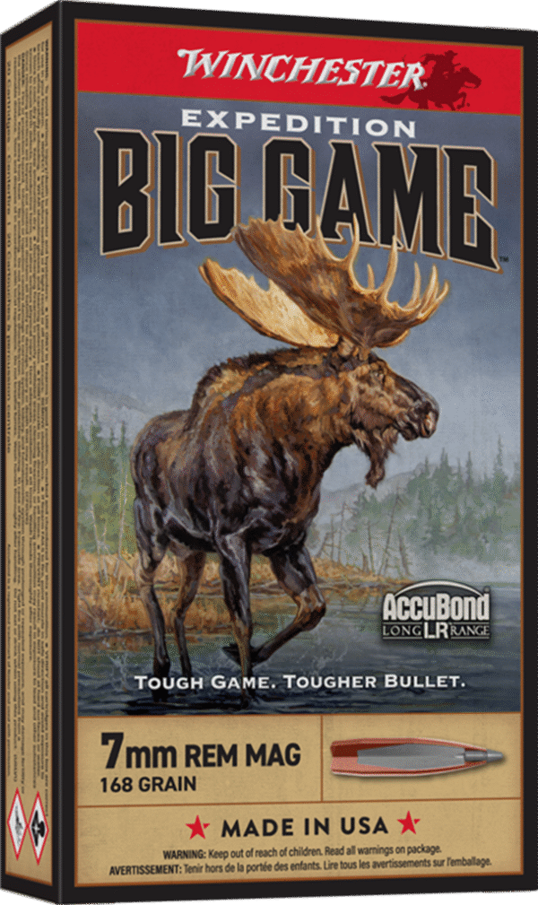 WINCHESTER BIG GAME 7MM 168GRS ACCUBOND LR 20RD BX 200RD CASE