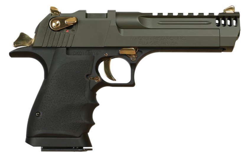 Desert Eagle L5 .50AE 5" Blk/Milspc Grn 7rd NY