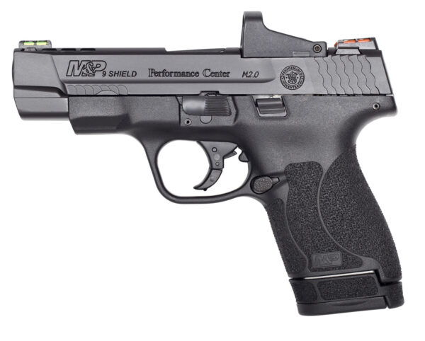 Smith & Wesson 11788 M&P Performance Center Shield M2.0 9mm Luger 4" Ported Barrel 7+1 Or 8+1 , Black Polymer Frame , Ported/Optic Cut Armornite Stainless Steel , Includes Red Dot , No Manual Safety