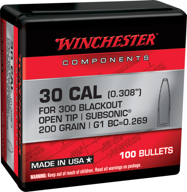 Winchester Ammo WB300B200X   300Blackout 200gr Open Tip 100 Per Box/10 Case