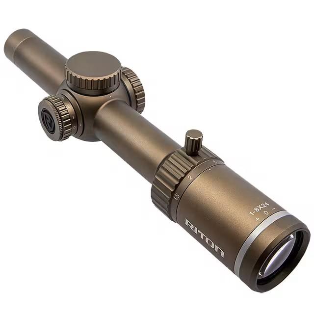 REFURBISHED Riton Rifle Scope X3 Series Tactix 1-8x24IR - Flat Dark Earth