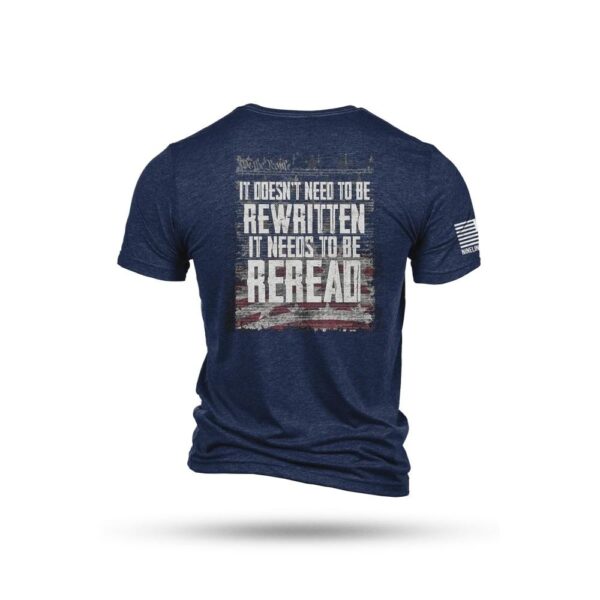 Nine Line Reread Not Rewritten T-Shirt Navy 2XL