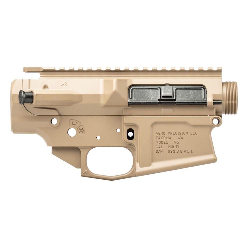Aero Precision M5 (.308) Threaded Assembled Receiver Set FDE