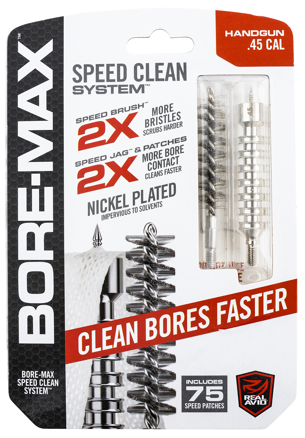 Real Avid AVBMSET45 Bore-Max Speed Clean Upgrade Set 45 Cal Pistol