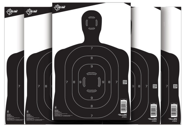 EZ-Aim 15447 Silhouette  Paper Hanging 12" x 18" Black/White 25 Per Pack