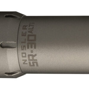 Nosler 90622 SR-30ALTI 30 Cal 1.74" Gray Finish Made of Aluminum Titanium with 5/8" 24 tpi Thread Pattern