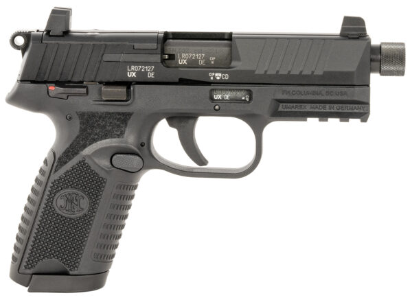 FN 66101684 502 Tactical 22 LR 10+1 4.60" Steel Threaded Barrel, Black Optic Ready/Serrated Slide & Polymer Frame w/Picatinny Rail, Black Textured Polymer Grip, Ambidextrous, 5 Mags