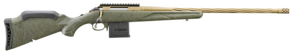Ruger 46936 American Predator Gen II Full Size 350 Legend 5+1 22" Burnt Bronze Cerakote Threaded Barrel, Picatinny Rail Steel Receiver, Green Splatter Adjustable Synthetic Stock