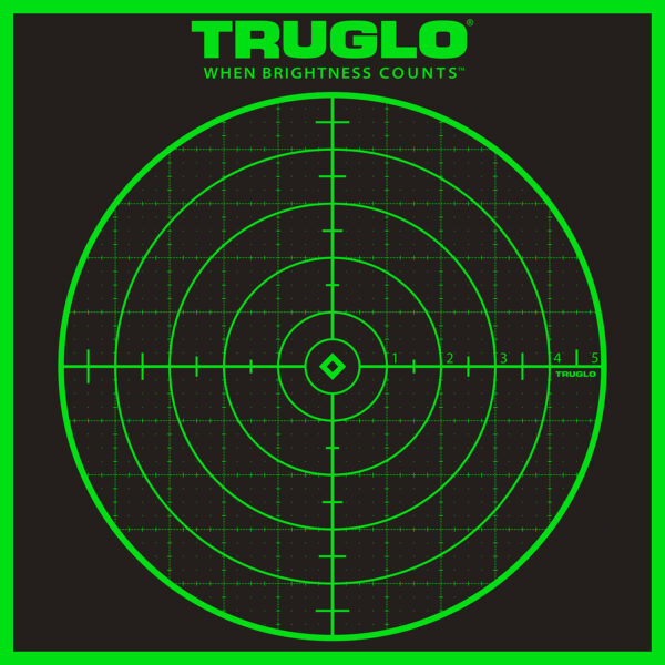 TruGlo TG10A6 Tru-See Grid Self-Adhesive Heavy Paper Black/Green 12"x12" Bullseye 6 Pack