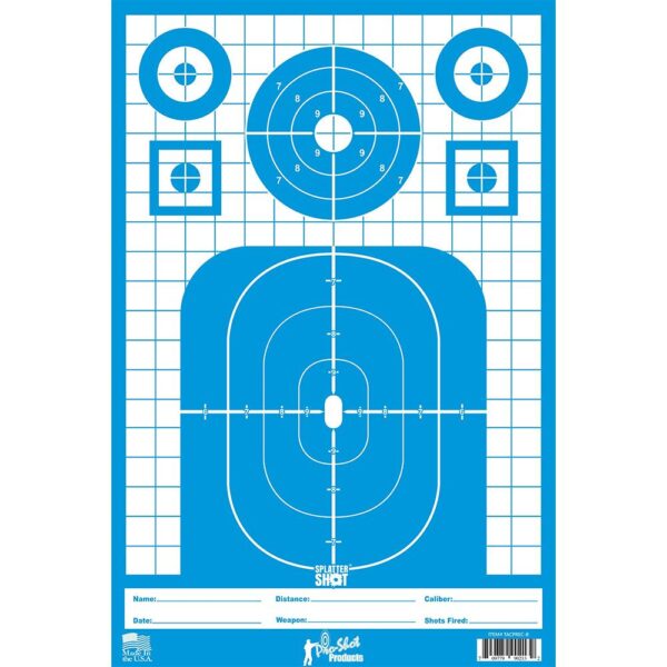 Tactical Precision Target Pistol/Rifle/Shotgun Blue 8/ct