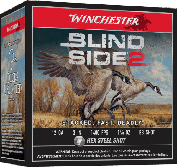 WINCHESTER BLIND SIDE 2 12G 3" BB 1-3/8OZ HV HEX 25RD BX
