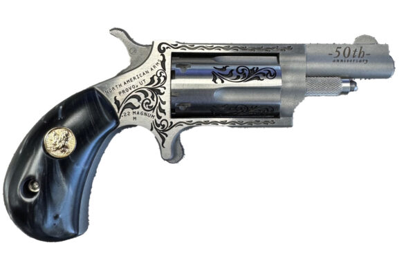 Detailed image of a commemorative revolver