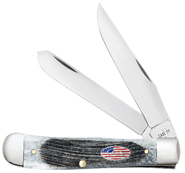 Folding knife with stainless steel blades and handle.
