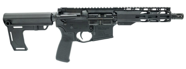 Side view of an AR-style rifle.