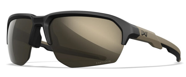 Wiley X CHJKL04 Jakl  M/L Tungsten Mirror Lens Matte Black w/ Tan Frame Frame
