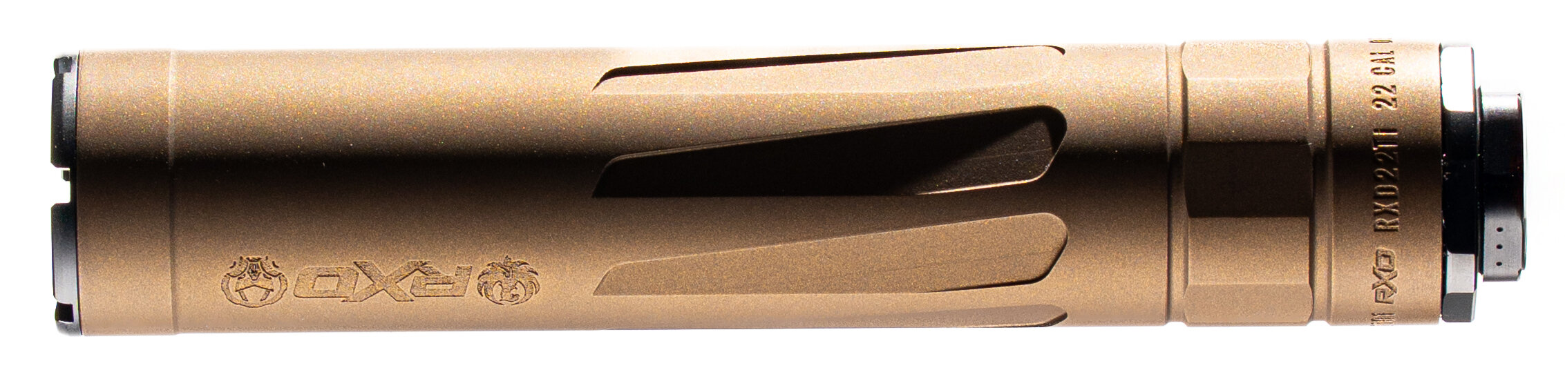 Bronze suppressor for .22 caliber firearms.