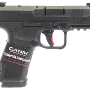 Canik firearm with California compliant label.