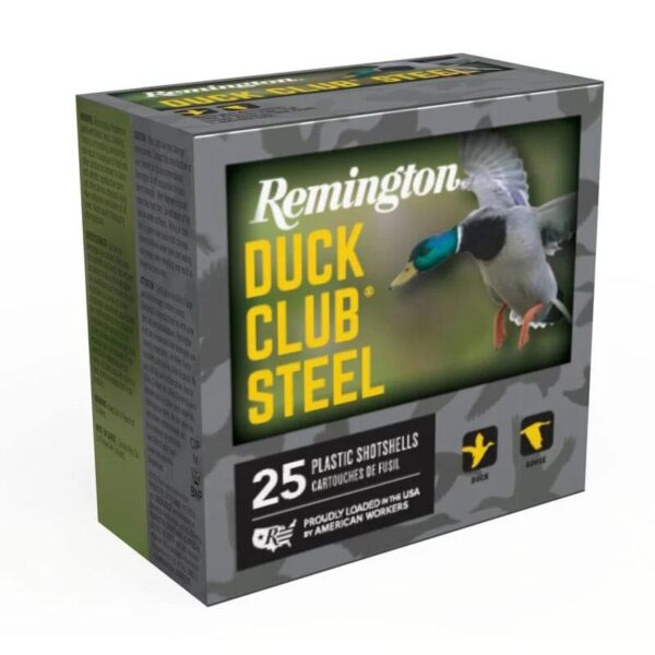 Box of Remington Duck Club Steel shotshells, 25 count