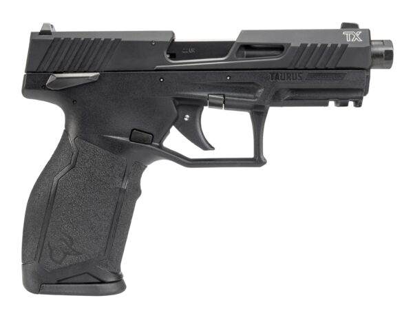 Taurus TX handgun side view on white background