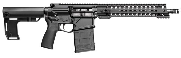 Modern tactical rifle with sleek design.