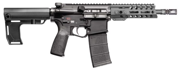 Black semi-automatic rifle with magazine