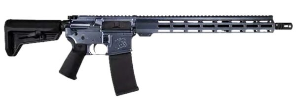 Modern semi-automatic rifle with elongated barrel