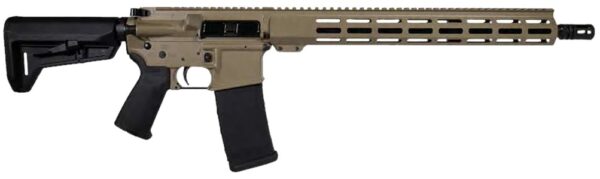 Tan rifle with unique design and features