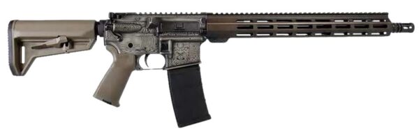 Side view of a modern rifle.