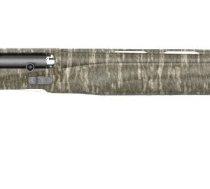 Side view of a camouflage-patterned rifle