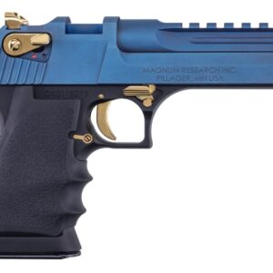 Blue and gold handgun from Magnum Research
