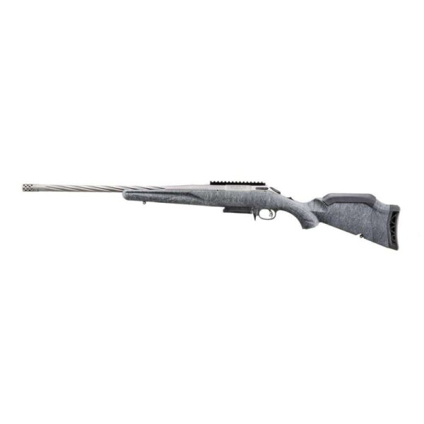 Side view of a modern hunting rifle.